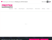 Tablet Screenshot of prestigedance.com